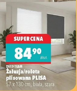 Żaluzja/roleta plisowana PLISA 57 x 130 cm, biała, szara promocja w Biedronka Home
