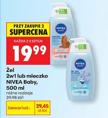 Mleczko NIVEA Baby promocja w Biedronka