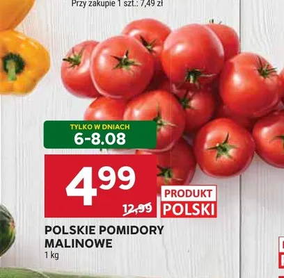 Pomidory malinowe polskie promocja w Stokrotka