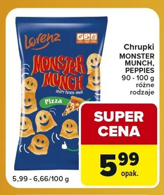 Chrupki Monster Munch Lorenz promocja w Carrefour Express
