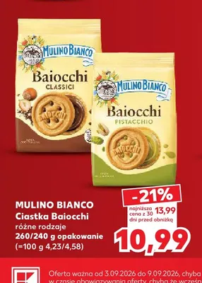 Ciastka Mulino Bianco Baiocchi Pistacchio promocja w Kaufland
