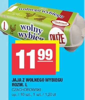 Jaja z wolnego wybiegu rozm. L Czachorowski promocja w SPAR