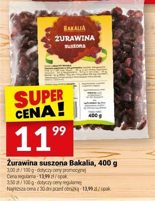 Żurawina suszona promocja w Twój Market