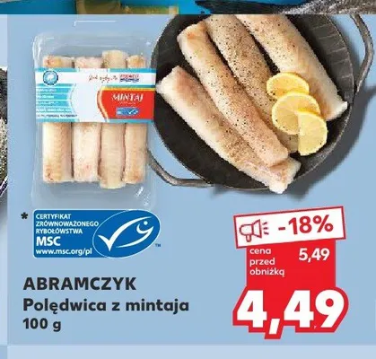Polędwica z mintaja Abramczyk promocja w Kaufland