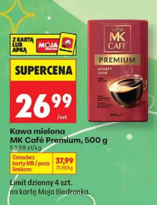 Kawa mielona MK Café Premium promocja w Biedronka