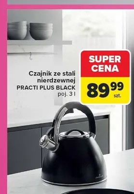 Czajnik ze stali nierdzewnej Zwieger PRACTI PLUS BLACK promocja w Carrefour