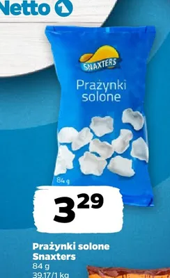 Prażynki solone Snaxters promocja w Netto