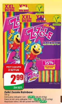 Żelki Zozole Rainbow promocja w Dino