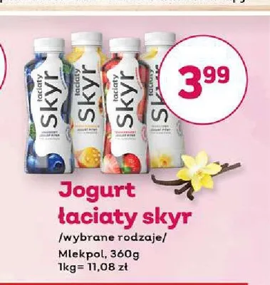 Jogurt łaciaty skyr naturalny promocja w Bliski