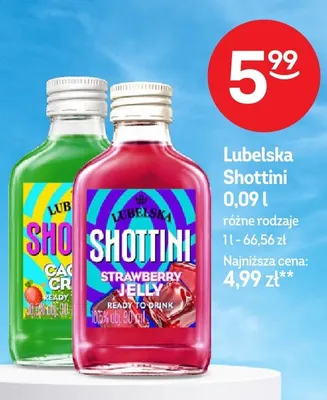 Likier Lubelska Shottini Strawberry Jelly promocja w Żabka