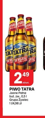Piwo TATRA Jasne Pełne but. zw. promocja w Chorten