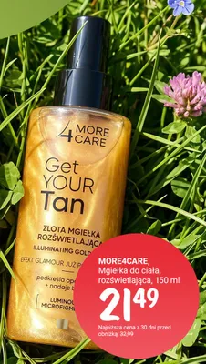 Mgiełka do ciała rozświetlająca More4Care promocja w Rossmann