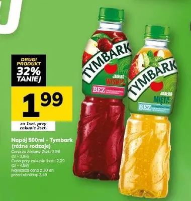 Napój Tymbark różne rodzaje promocja w Hitpol