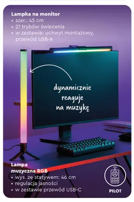 Lampa muzyczna RGB Hykker promocja w Biedronka