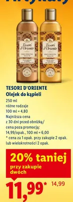 Olejek do kąpieli, różne rodzaje promocja w Lidl