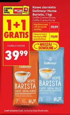 Kawa ziarnista Dallmayr Home Barista Caffe Crema Forte promocja w Biedronka