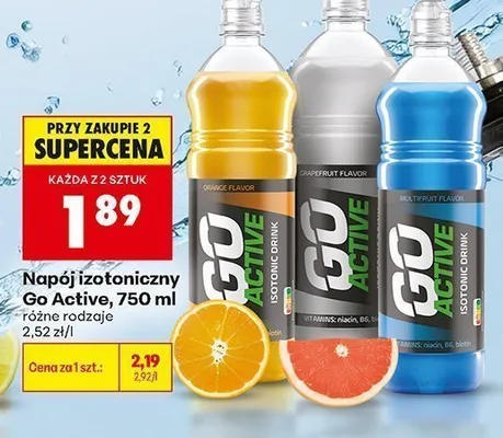 Napój izotoniczny Go Active Orange promocja w Biedronka