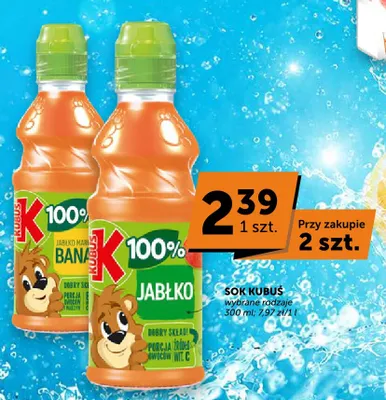 Sok jabłko Kubuś 100% promocja w Euro Sklep