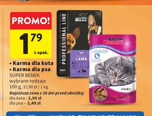 Karma dla kota Super Benek Rabbit promocja w Intermarche