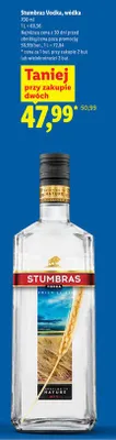 Wódka Stumbras Vodka promocja w Lidl
