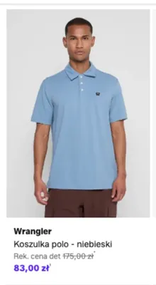 Koszulka polo Wrangler niebieski promocja w Lounge by Zalando