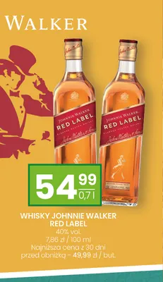 Whisky Johnnie Walker Red Label promocja w Twój Market
