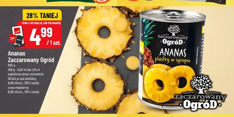 Ananas w puszce Zaczarowany Ogród promocja w POLOmarket