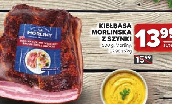 Kiełbasa morlińska z szynki Morliny promocja w Stokrotka