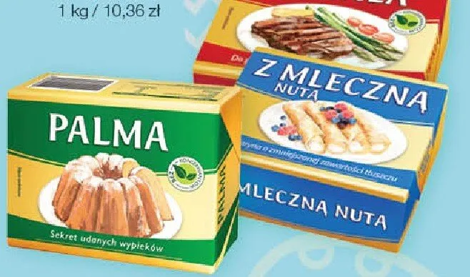 Margaryna mleczna, margaryna zwykła, palma od Kruszwicy promocja w SPAR