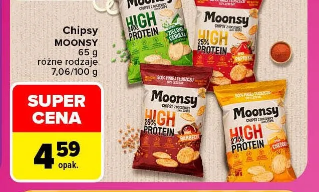 Chipsy Moonsy zielona cebulka promocja w Carrefour