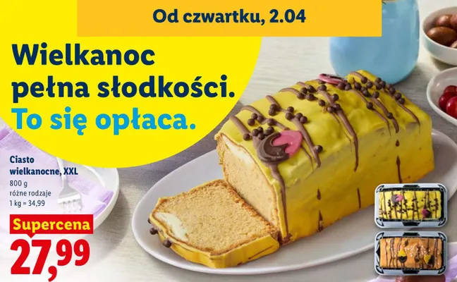 Ciasto wielkanocne, XXL promocja w Lidl