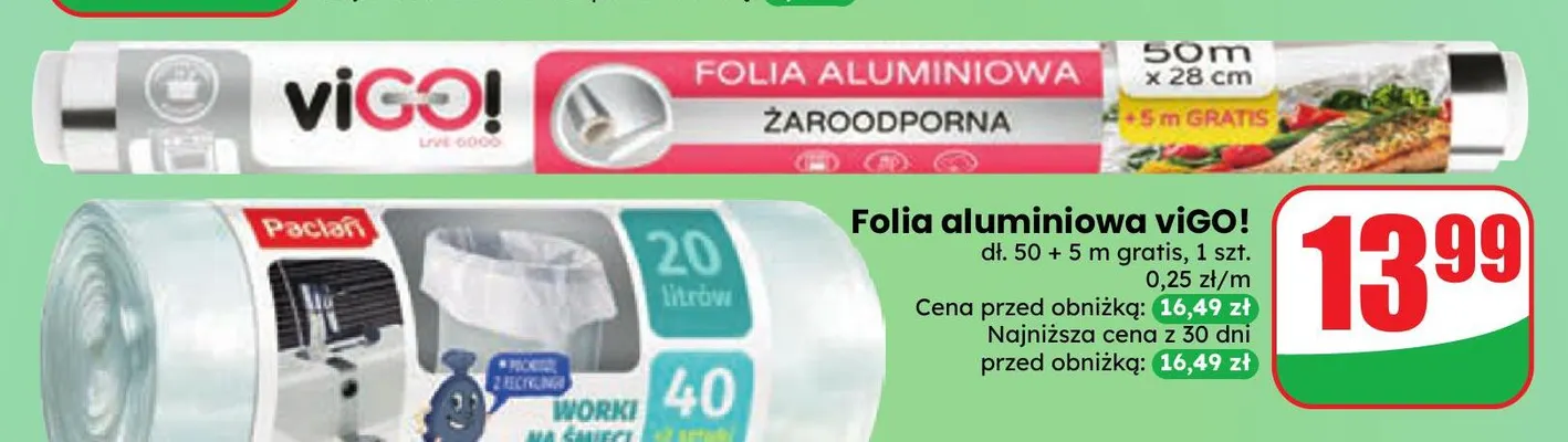 Folia aluminiowa viGO! promocja w Dino