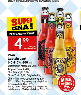 Piwo Captain Jack Blue Pineapple 6,0% promocja w Twój Market