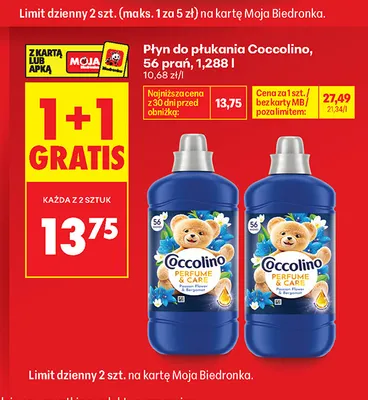 Płyn do płukania Coccolino promocja w Biedronka