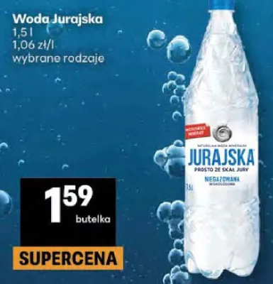 Woda Jurajska wybrane rodzaje promocja w Delikatesy Centrum