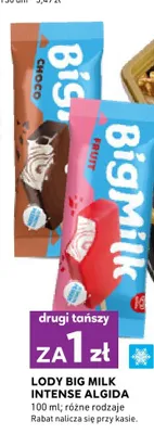 Lody Big Milk Intense Fruit Algida promocja w Stokrotka