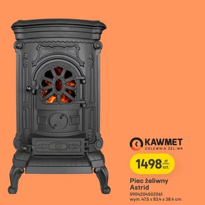 Piec żeliwny Astrid promocja w Castorama