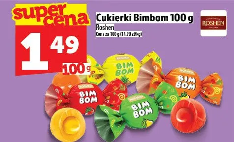 Cukierki Bim Bom 100g promocja w TOPAZ