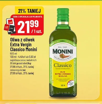 Oliwa z oliwek Extra Vergin Classico Monini promocja w POLOmarket