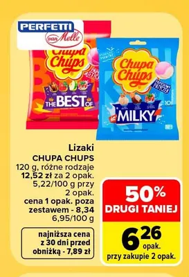 Lizaki Chupa Chups Milky promocja w Carrefour