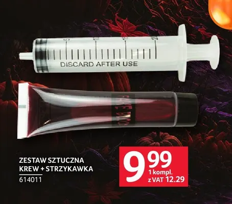 Zestaw sztuczna krew + strzykawka promocja w Selgros