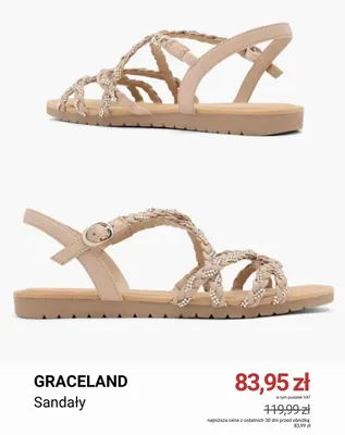 Sandały damskie Graceland promocja w Deichmann