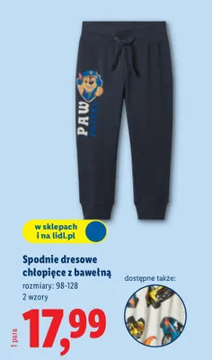 Spodnie dresowe chłopięce z bawełną promocja w Lidl
