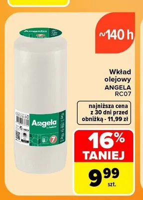 Wkład olejowy Angela RC07 promocja w Carrefour