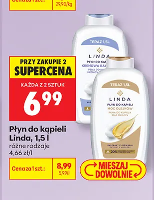 Płyn do kąpieli Linda promocja w Biedronka