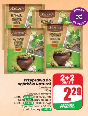Przyprawa do kwaszenia ogórków Natural promocja w Dino