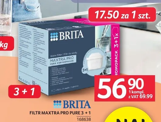 Filtry do wody Brita Maxtra Pro Pure 3+1 promocja w Selgros