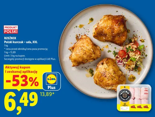 Polski kurczak uda XXL Rzeźnik promocja w Lidl