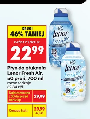 Płyn do płukania Lenor Fresh Air 50 prań promocja w Biedronka
