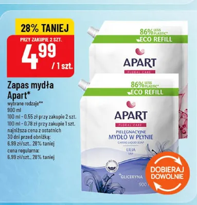 Zapas mydła w płynie Apart Lilia promocja w POLOmarket